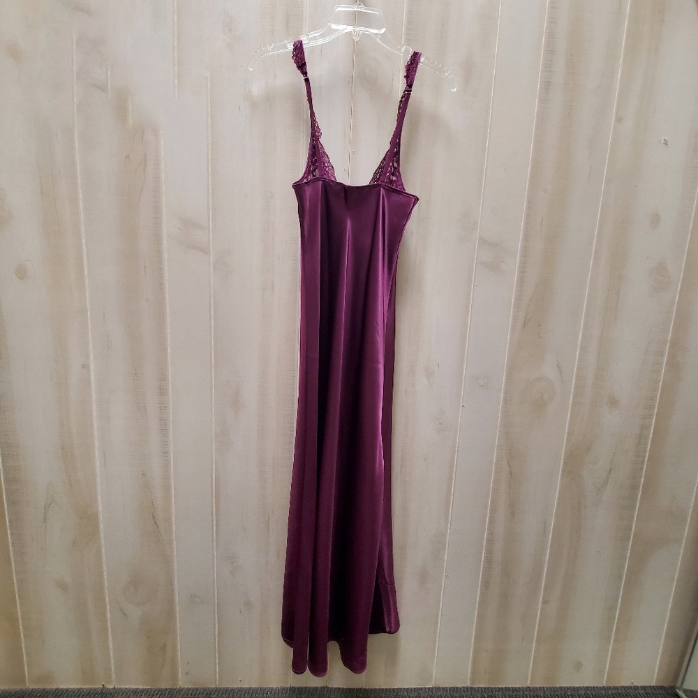 VINTAGE Victoria's Secret Gold Label Plum Slip Night Gown Hi Slit EUC Size XS - Picture 12 of 13